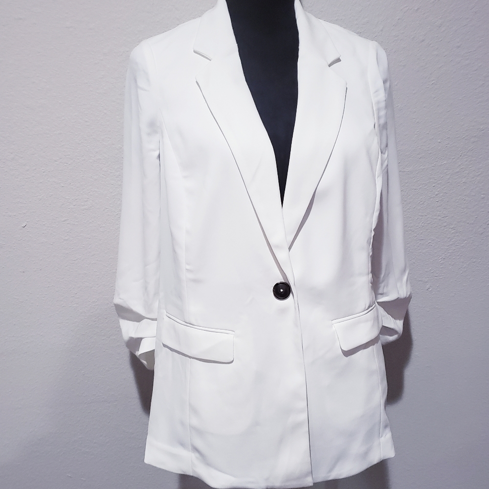 Alfani, bright white blouse
